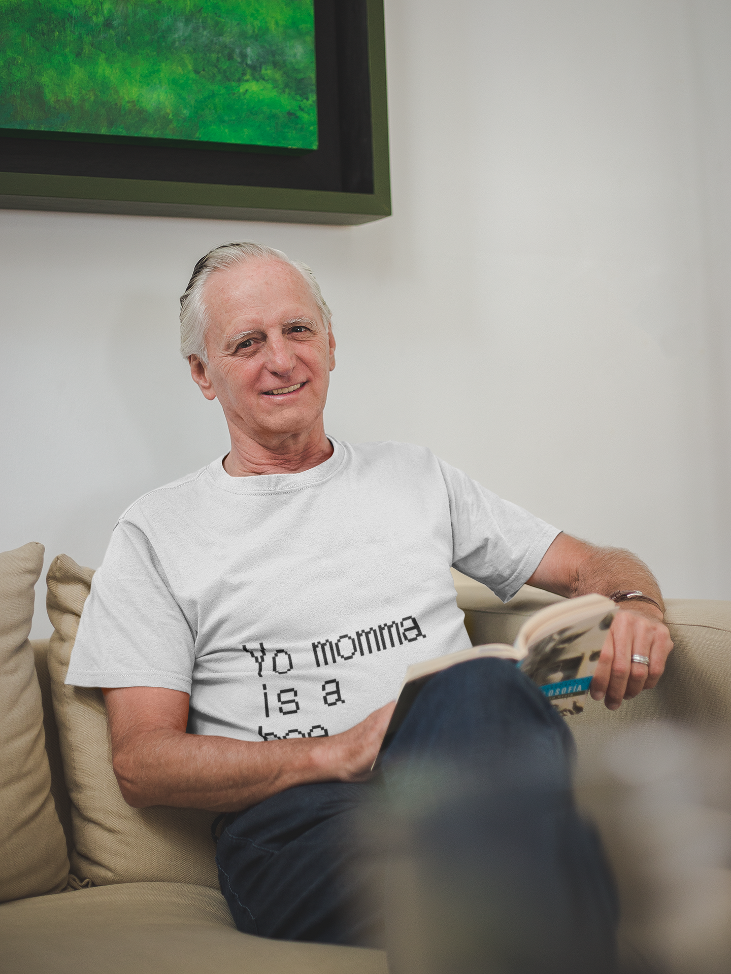 White/Black Yo momma is a hoe tee